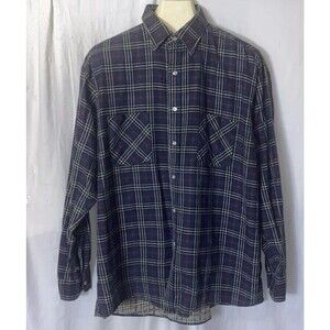 Ozark Trail Plaid Flannel Long Sleeve Multicolor Flap Pockets Outdoor Button X